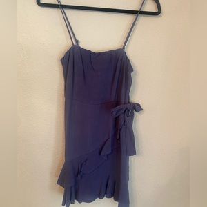 Navy side tie dress